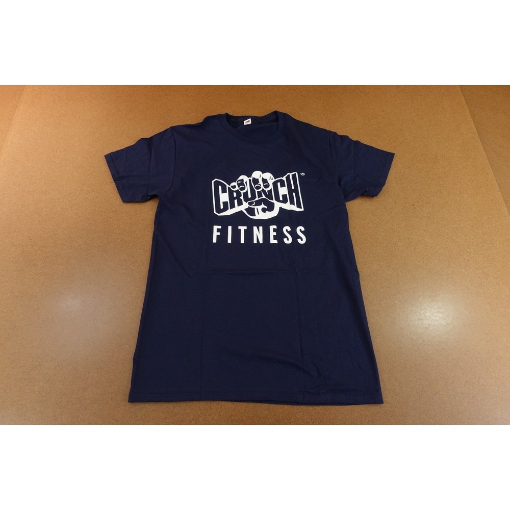 Crunch Fitness Fruit of the Loom Adult Small Navy Blue Short Sleeve Logo T-Shirt